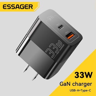 Essa Essager Carregador USB C 33W GaN Tipo PD Carregamento Rápido Para iP 14 13 12 11 Pro Max XS 8 P iPd Air Mini