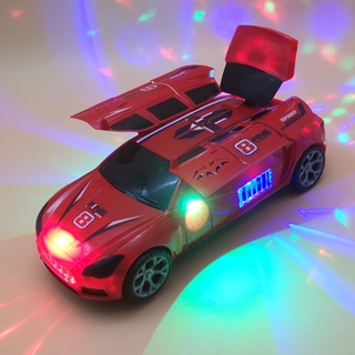 Dança elétrica deformação girando universal polícia carro música led luz  meninos legal brinquedo carro natal presente de aniversário - AliExpress