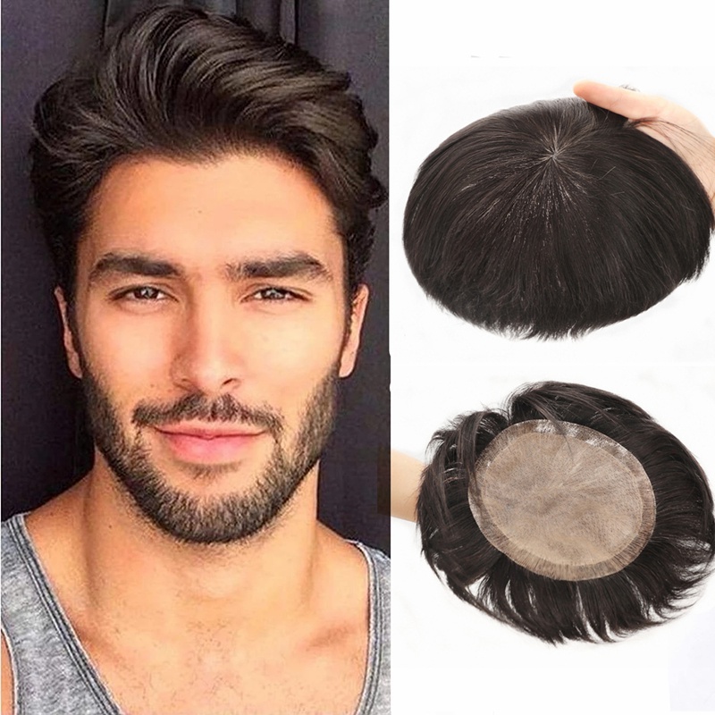 Resistente ao calor Perucas Masculinas Bonito Masculino Texturizado Perm  Cabelo Curto Peruca Fofo Em Camadas Franja Lateral Cabelo Liso Perucas  Completas Para Traje Diário Sintético