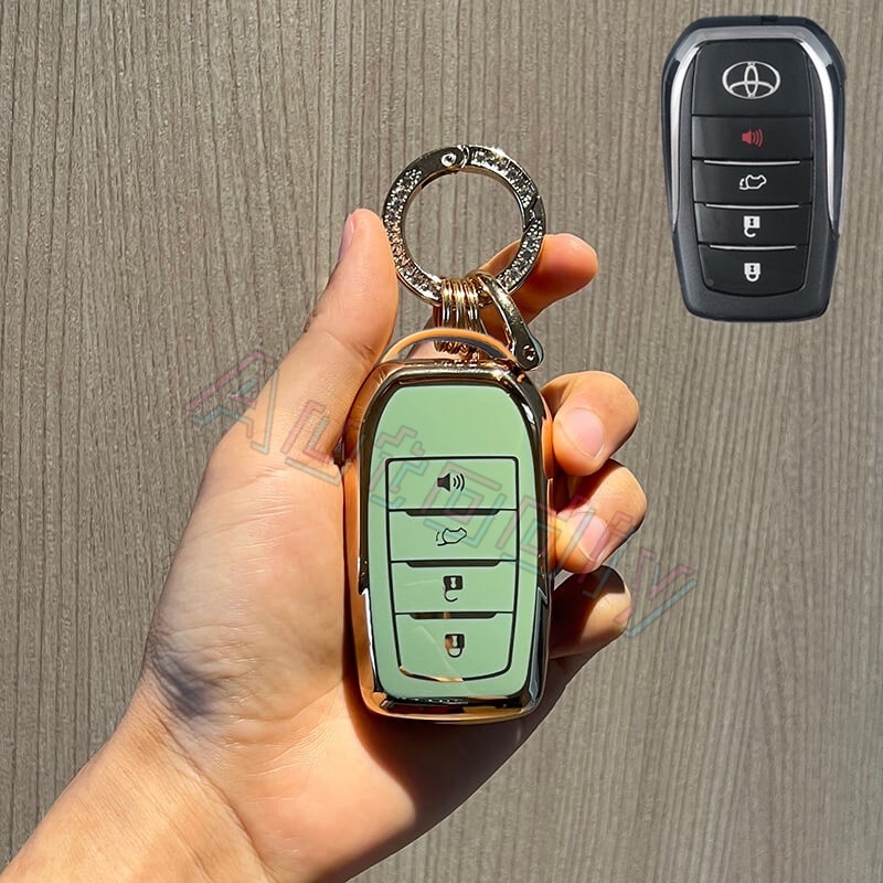 TPU Gold Edge Nova Capa Para Chave Remota Do Carro Toyota Smart Key ...