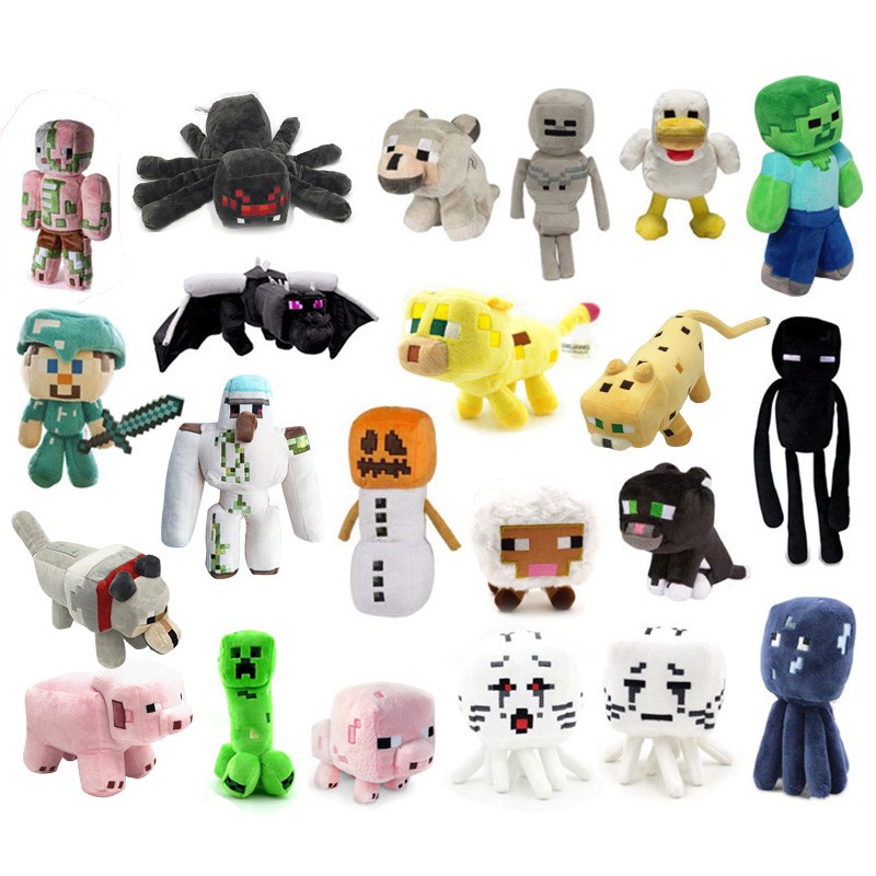 24 horas entrega15-25cm jogo Minecraft brinquedos de pelúcia boneca ...