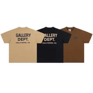 Street Wear Top GALLERY DEPT Carta Clássica Slogan Básico LOGO Camiseta De Manga Curta Com Gola Redonda Impressa T-Shirt Puro Algodão
