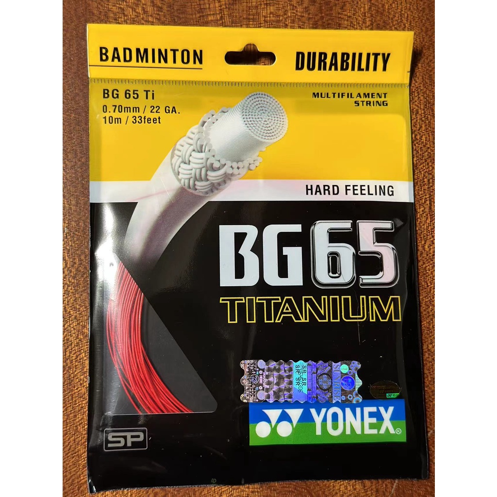 Yonex Badminton Corda De Raquete Bg65 BG-65ti (0.70 mm) High