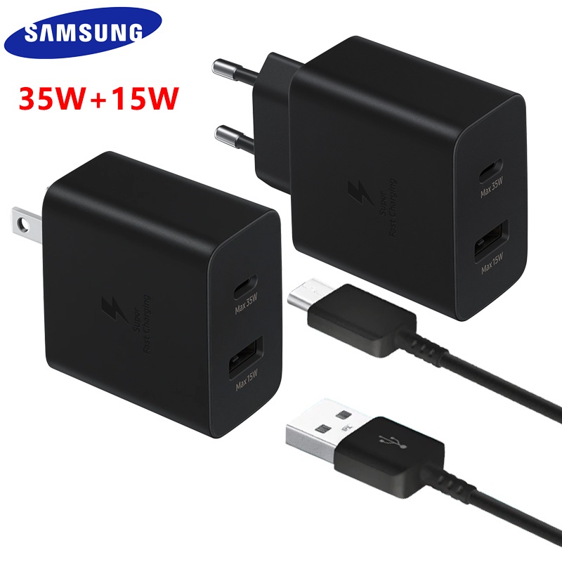 EP-TA220 SAMSUNG Carregador Super Rápido De 35W Porta Dupla Adaptador ...