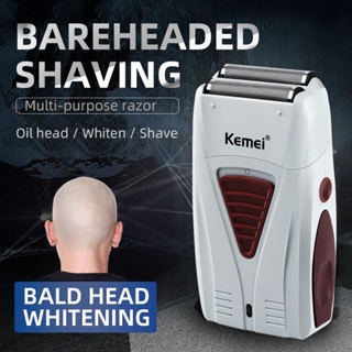 Barbeador Elétrico Kemei Para Homem Clipper Profissional Sem Fio 0mm De Cabeça Nua Masculino De Alta Qualidade KM-3382