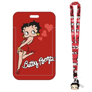  Betty Boop Pink Polka Dots Retractable Reel Premium Metal  Chrome Badge ID Card Holder Clip : Office Products