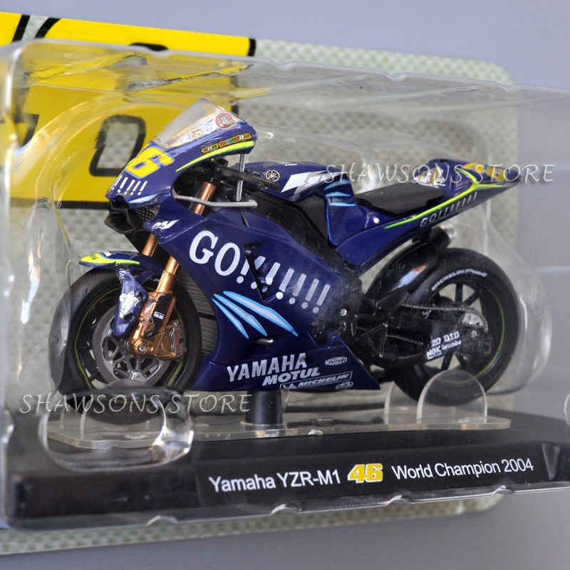 1 : 18 Escala Diecast Motocicleta Modelo Toy Yamaha YZR-M1 Sports Racing Bike Miniatura Réplica Valentino Rossi # 46 MotoGP Colecionável