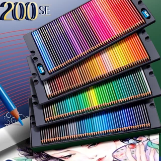 200 Cores Lápis Coloridos 200 De Pintura Solúveis Em Água Conjunto De Pincel Para Estudantes/120/72/48