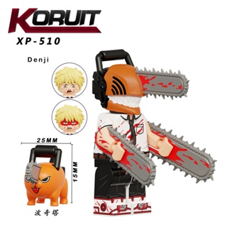 Novo Anime Chainsaw Man Denji Pochita Power Mini Figuras De Construção De  Blocos De Brinquedos Modelo KT1067