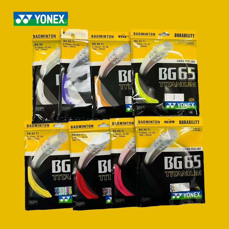 Yonex Badminton Corda De Raquete Bg65 BG-65ti (0.70 mm) High