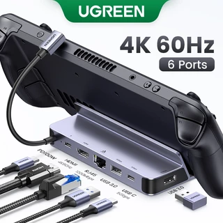 Estação De Acoplamento UGREEN USB C Tipo Para HDMI 4K60Hz RJ45 PD100W Dock Interruptor De Deck A Vapor MacBook Pro Air PC 3.0 HUB