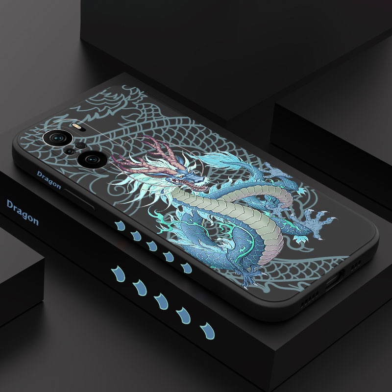 Estojo Telefônico Para Xiaomi Poco M5 M5S X5 PRO 5G Totem De Dragão Capa Confortável
