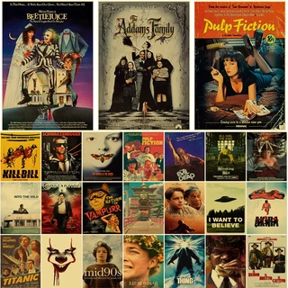 Venda A Quentepôsteres De Filmes Clássicos Pôsteres Kraft Impressão De Papel The Beetlejuice/Kill Bill Vintage Home Room Arte Decoração De Parede Pintura