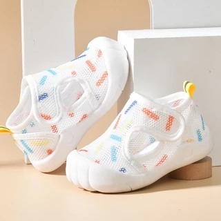 Sandálias Infantis De Verão Com Malha De Ar Respirável 1-4T Baby Unisexo Sapatos Casuais Antiderrapantes Sola Macia Primeiro Andarilho Leves