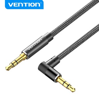 Venção Cabo De Áudio De 3,5 Mm Hi-Fi Sound Stereo Nylon Trançado Macho Para Aux De 90 Graus Tablet Telefone De Carro Laptop