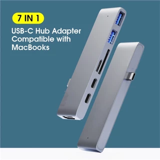 7 Portas Tipo C HUB USB 3.0 De Alta Velocidade Divisor HDMI Adaptador TF SD Slot Leitor PD Carregamento