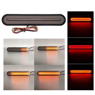 Luz De Freio De Caminhão Com Reboque LED À Prova D'água 12V-24V Stop Traseiro Lâmpada De Sinalização De Fluxo Contínuo