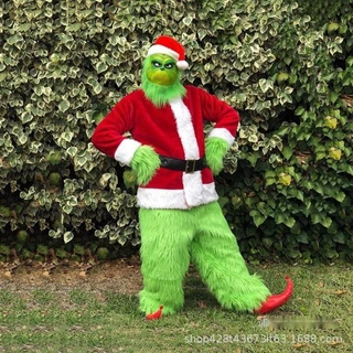 2022 Trajes De Natal cosplay Roupas Papai Noel , Monstro De Cabelos Verdes , Desempenho Grinch