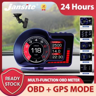 Jansite GPS Carro OBD OBD2 Medidor Digital De Velocidade De Alarme Mostrador De Temperatura De Água RPM Turbo Saga P6