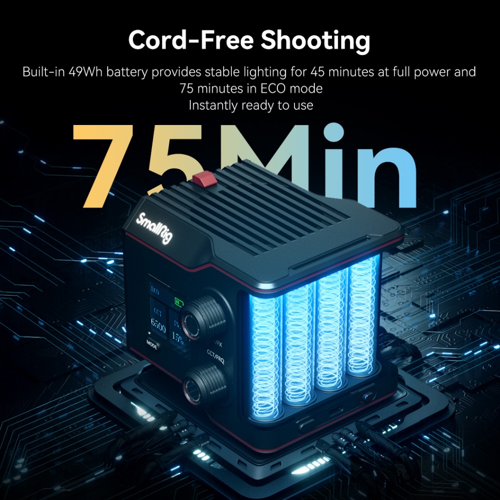 Luz De Vídeo Led Cob Smallrig 60W RC 60B # 4376B & Ra-D30 Mini
