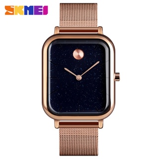 Relógio De Quartzo SKMEI Novos Homens Relógios De Moda Starry Sky Em Aço Inoxidável Simples Elegante Pulso Casual À Prova D