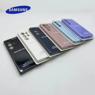 Capa Protetora De Silicone Sedosa Para Telefone Samsung Galaxy S23 Plus Ultra 5G Macia As Costas
