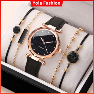 Relógio De Pulseira Mulher Moda Starry Sky Bracelete De Couro Quartzo