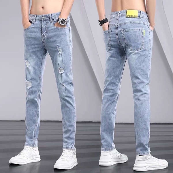 Men's Stretchy Slim Fit Straight Pants  Fatos de calça, Calças fashion,  Calça masculina