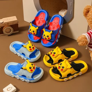 Chinelos Para Meninos Sandálias Pikachu Soft Sole Sapatos Crianças Bebês Ao Ar Livre