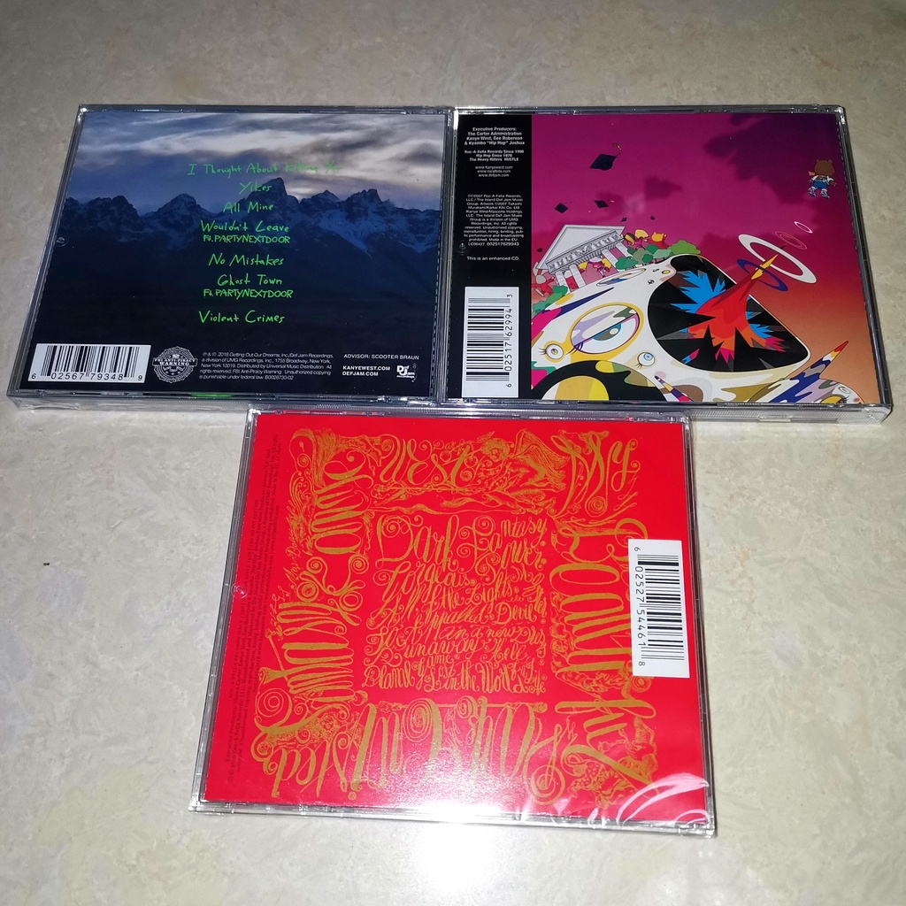 Kanye West Graduation, My Beautiful Dark Twisted Fantasy, Ye