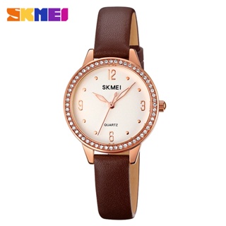 SKMEI Ladies Quartz Watch Rhinestone Decoração Feminina Elegante Temperamento À Prova D