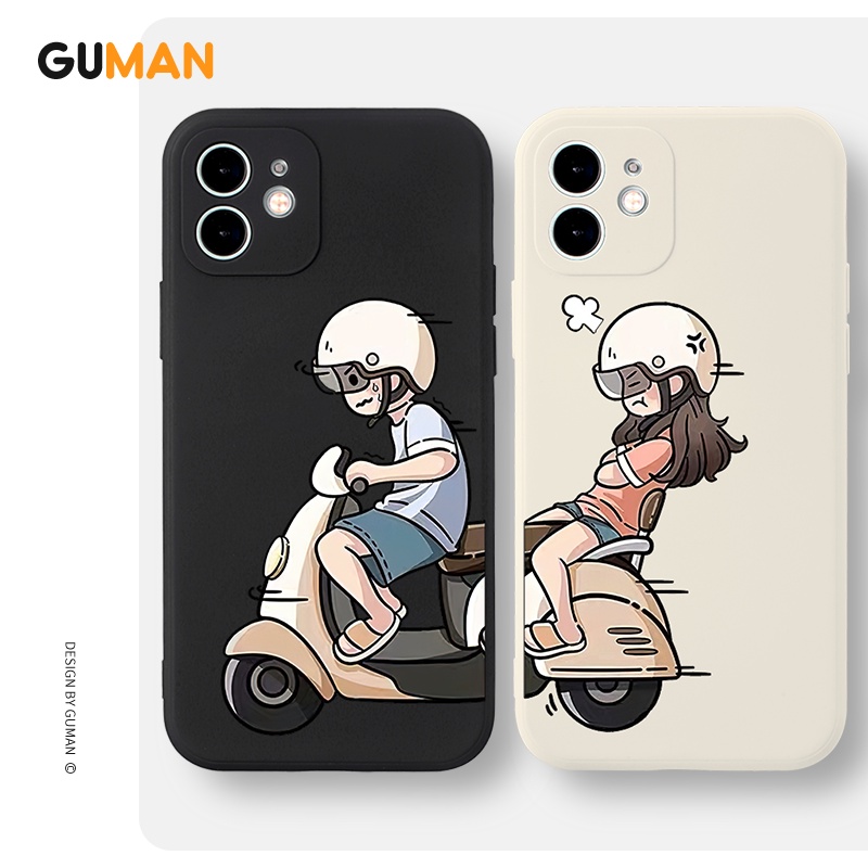 Capa De Celular GUMAN Luxo Silicone Casal Fofa Personalizada Anti Impacto Capinha Compatível Para iPhone 14 13 12 11 Pro Max X XS XR XYB1444