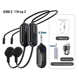 Microfone De Cabeça Sem Fio 2.4G/Mão 2 Em 1 Alcance De 160 Pés Microfones Para Ensino Do Sistema PA Amplificador De Voz Alto-Falante