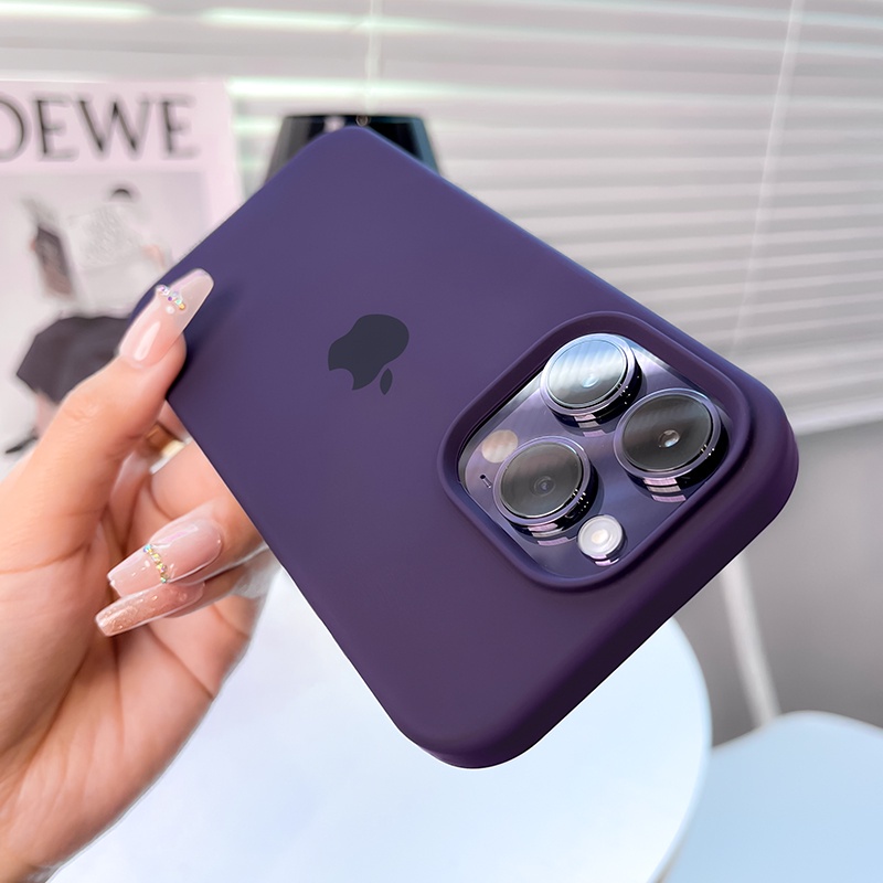 Capa Oficial De Silicone Líquido Líquida IPhone 14 13 12 11 Pro Max Traseira Macia À Prova De Queda 14Plus