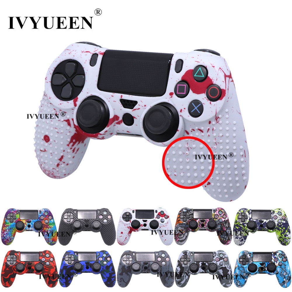 Capa Protetora De Pele De Silicone Antiderrapante Para Sony Dualshock 4 PS4 DS4 Pro Slim Controller Analógica O Polegar