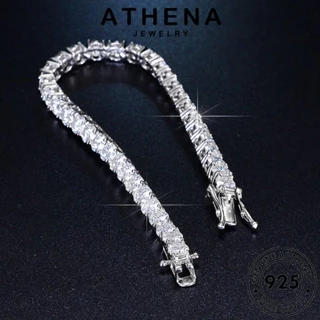 Athena JEWELRY Pura Mão Diamante Moissanita Mulher Genuína Pulseira Corrente Coreano 925 Prata Esterlina Coreana Acessório Original B2