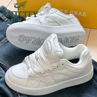 Formiga Cidade SUPERDRAG Sapatos de Pão SUPERDRAG Tênis de Nicho Original Retro Low-Top Sneakers Tênis Brancos Casuais para Mulheres