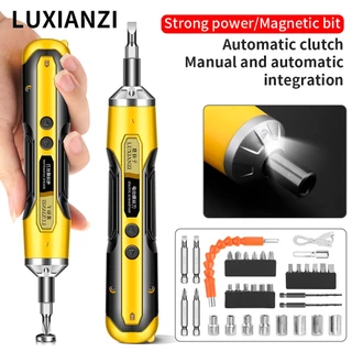 Conjunto De Chave De Fenda Elétrica Sem Fio LUXIANZI 6.8V Combinação De Ferramentas Elétricas Domésticas Bateria Recarregável Mini-Broca Magn