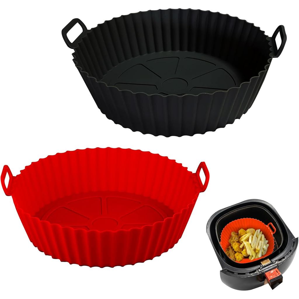 Forros para AirFryer, Forros para Cesto de AirFryer de 8 polegadas, Formas para Assar para Airfryer de 3 a 5 Q