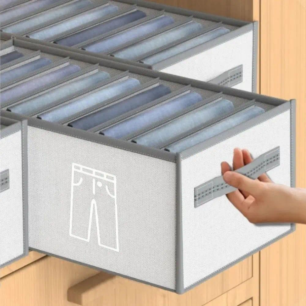 Organizador de Roupas para Armários, Caixa de Armazenamento para Calças e Jeans, Organizador de Gavetas, Organ