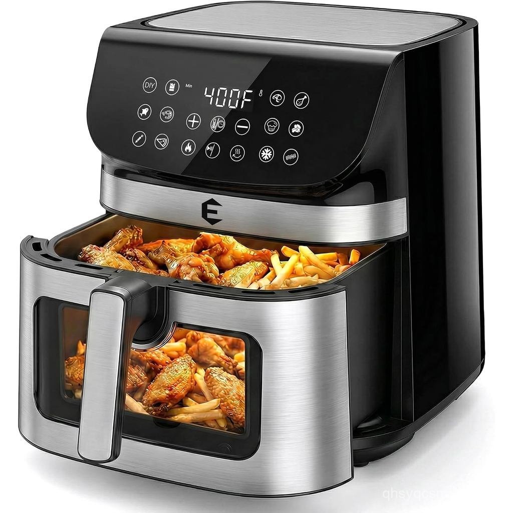 Forno Air Fryer Grande de 9,5 Litros, Forno Airfryer com 12 Programações Digitais e Tela Sensível ao Toque, Ai