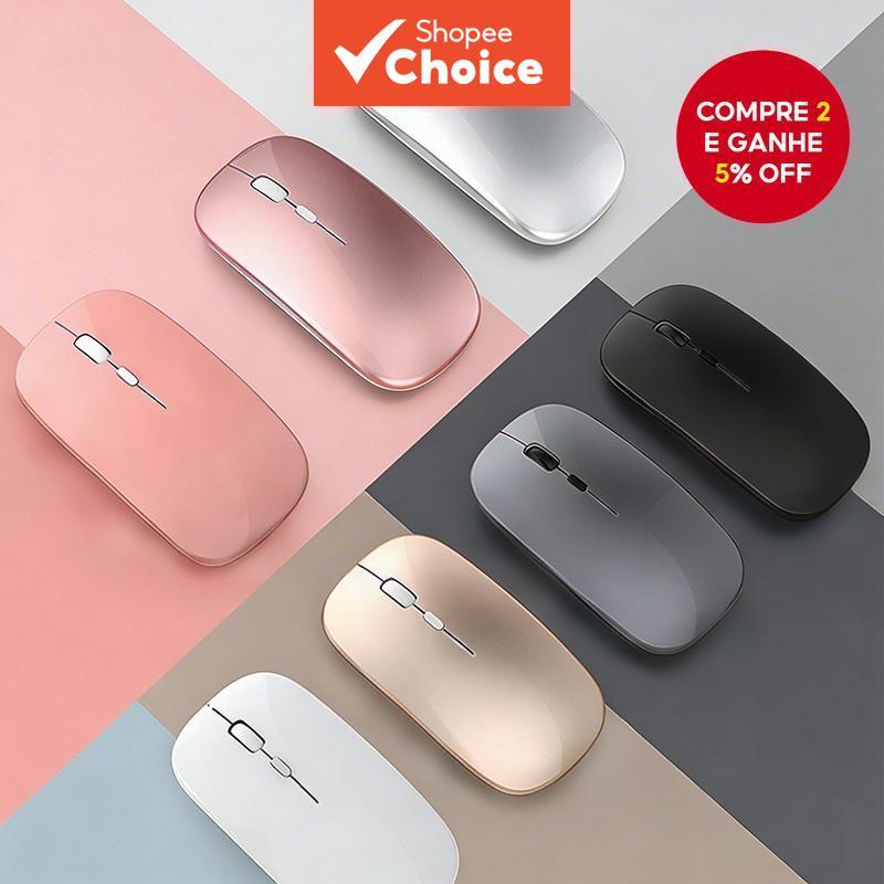 WIFI Bluetooth Dual Mode Recarregável Mouse Sem Fio Computador Mouse Sem Fio Ergonômico USB Mouse Mudo Pausa, 