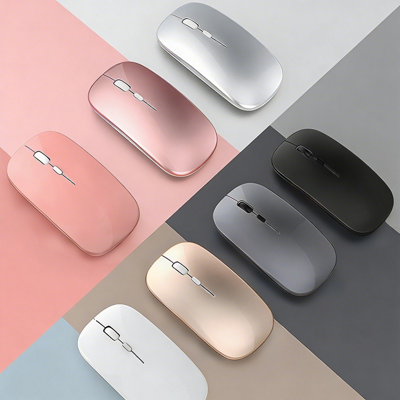 WIFI Bluetooth Dual Mode Recarregável Mouse Sem Fio Computador Mouse Sem Fio Ergonômico USB Mouse Mudo Pausa, 